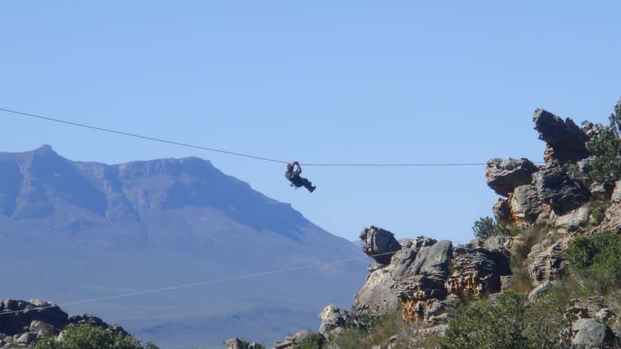 Ceres: Ziplining in the Mountains - Eight slides over the Koekedouw River