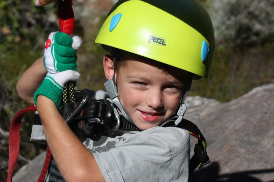 Ceres: Ziplining in the Mountains - The safety setup before the first line