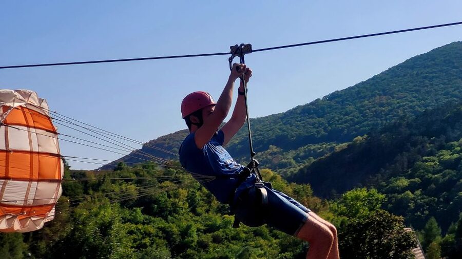 Cluj: Outdoor Activities Day Trip with Zip Line and Hike - The 600-meter zip line over Turda Gorge