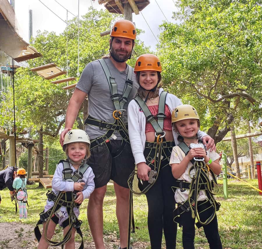 Cocoa Beach: Aerial Adventure Park Ticket - The Red Course Reaches 45 Feet