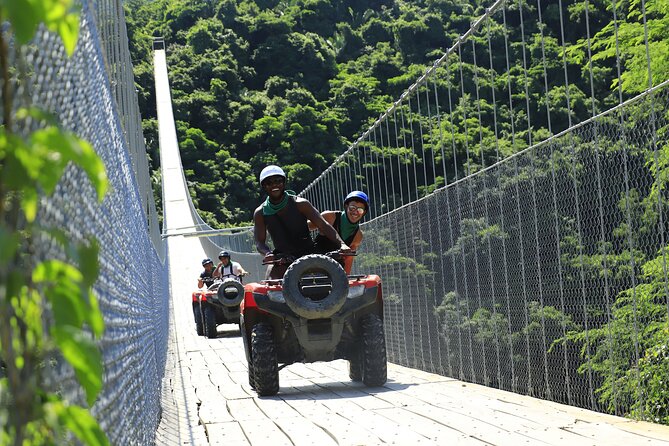 Combo ATV Jorullo Bridge + zip lines + mule ride - From Puerto Vallarta hotels to the Sierra Madre