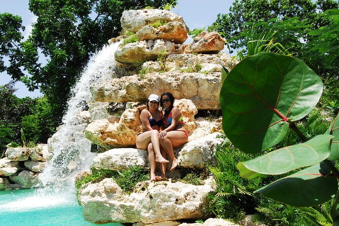 COMBO: Zip Line, Cenote Blue Lagoon, Jungle River &Waterfall Pool - Cooling Off at the Waterfall Pool