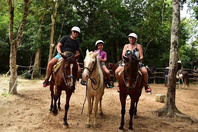 Complete Shared ATV Tour Horse Zip Lines Cenote and Lunch - Swimming at Cenote Jaguar