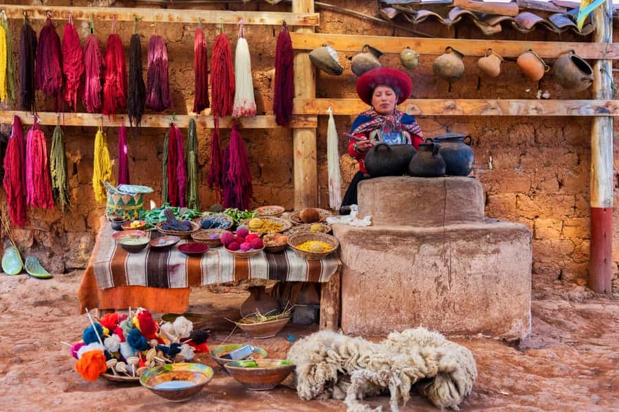 Cusco: Half-Day Zip Line Adventure and Chinchero Tour - The colonial church and its unusual interior art