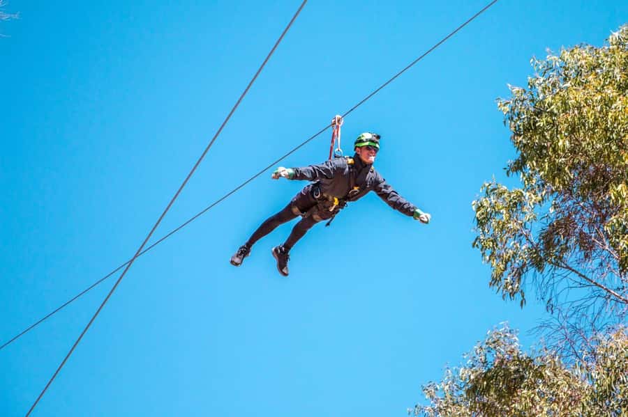 Cusco: Zipline in the Sacred Valley - Cable one: a gentle start above the valley