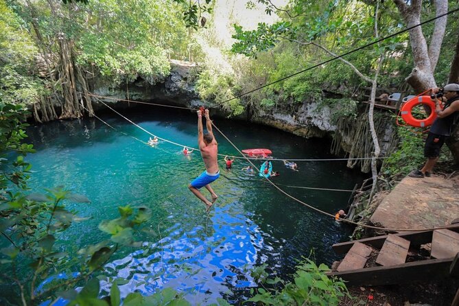 Day Tour with ATV, Zipline and Cenote Adventure from Cancun - Ziplines and hanging bridges for first-timers