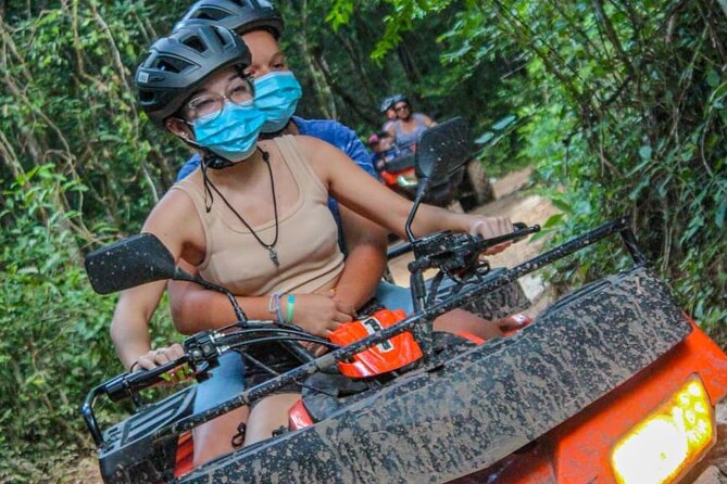 Discover the Adrenaline with Atvs ziplines single and a real Mayan cenote - ATV Riding Through the Jungle