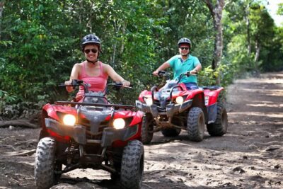 Drive an Atv shared, swim in a Cenote and ziplines in the Cancun