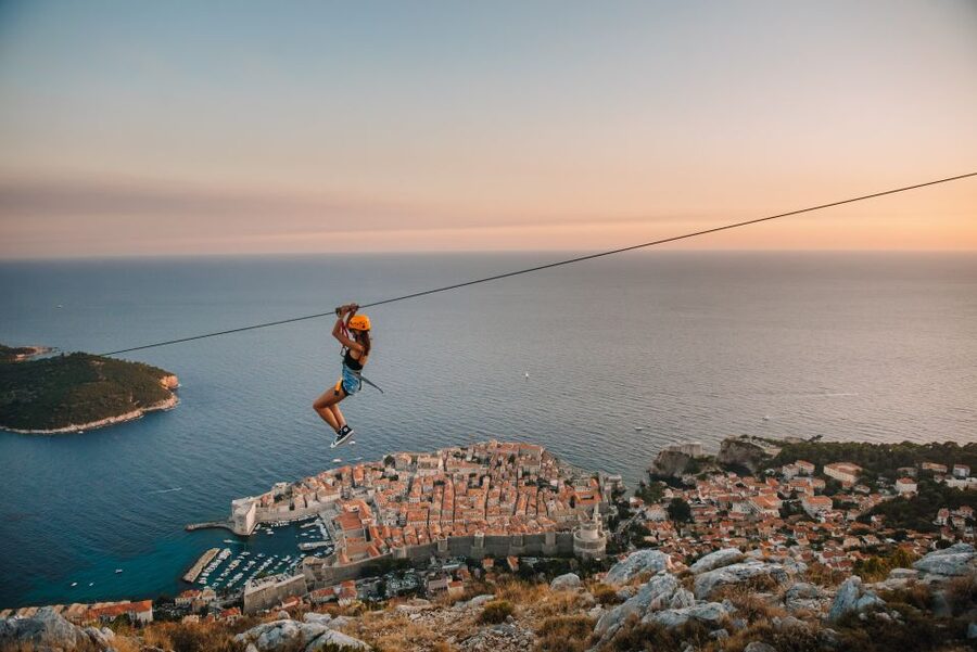 Dubrovnik: Panorama Zipline Tour - The second cable and repeat runs