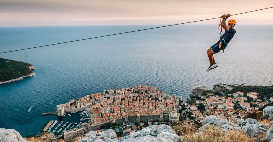 Dubrovnik: Sunset Zip Line Experience Followed by Wine - Guide style and group comfort