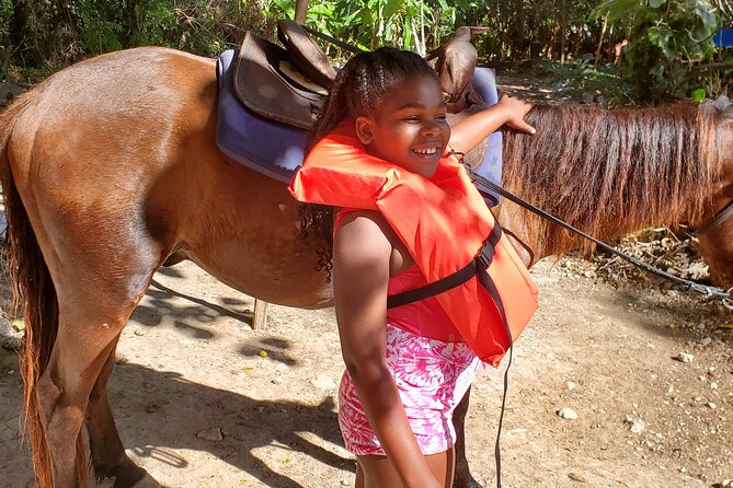 Dunn's River Falls Climb, Zipline and Horseback Riding Private Tour - Horseback riding takes you from beach sand into the waves