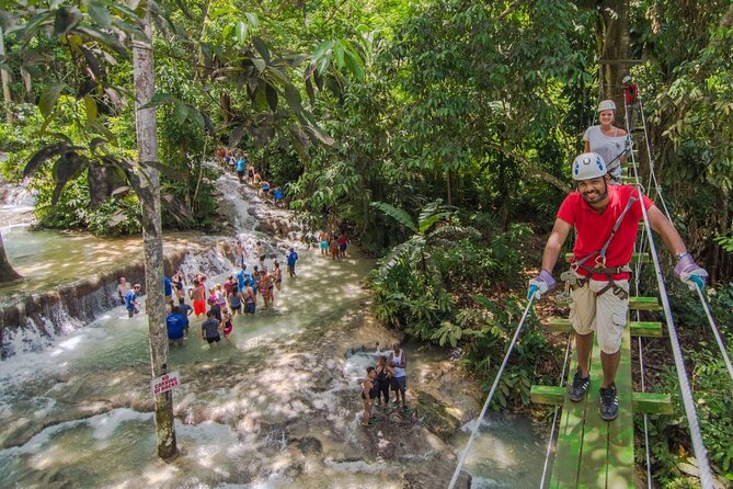 Dunns River Falls, Zipline, Bamboo Rafting, Horseback Ride Tour - Four Jamaican experiences in one long day