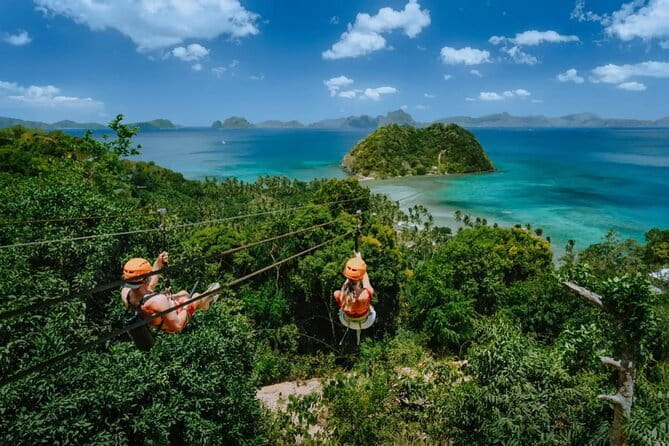 El Nido Palawan Zipline One Way - Flying between El Nido’s limestone islands