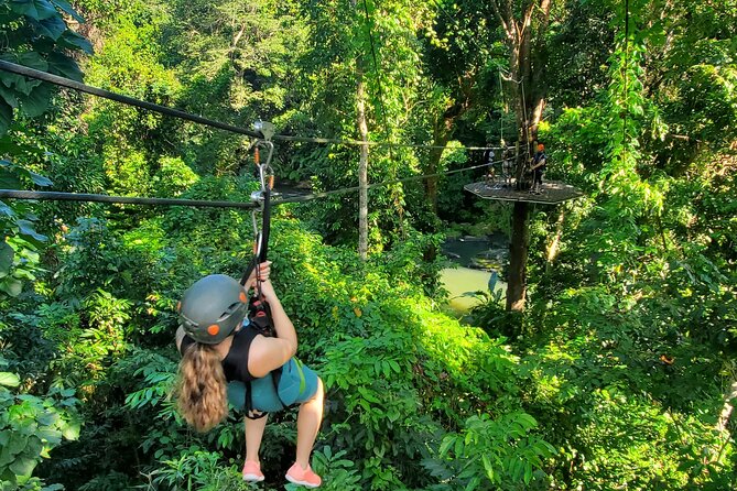 El Yunque Ziplining with River and Beach Visit - From San Juan to the El Yunque foothills