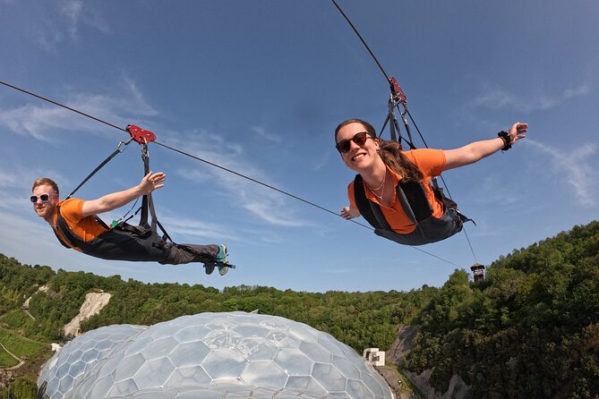 England’s Fastest Zipline at the Eden Project - The view is part of the reward
