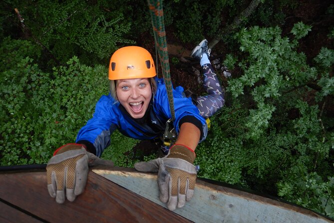 Epic Zipline Canopy Tour - The Gorge Zipline: Saluda, NC - Three rappels that change the pace