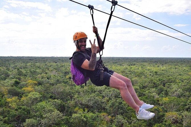 Exciting Day in Tulum Jungle: ATVs, Cenote, Zip lines, Rappel - Five ziplines and a water line