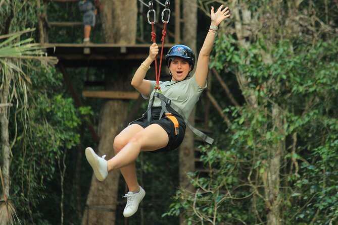 Experience ATV, Ziplines, Cenote and Horses Ride in Cancún - Ziplines above the jungle