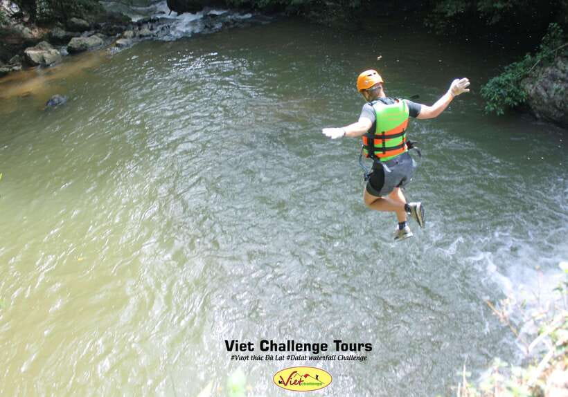 Extreme ZIPLINE 1500M & CANYONING in DA LAT - Who will enjoy this most