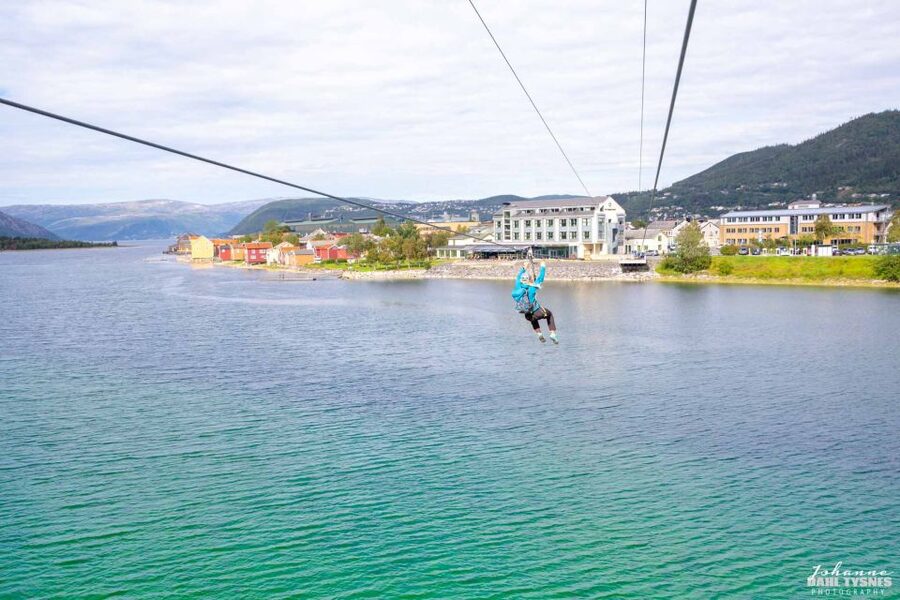 Feel the adrenaline in Mosjøen Zipline - The climb to Storfjellet’s 70-metre platform