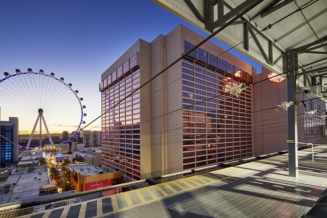 Fly LINQ Zipline at The LINQ Promenade in Las Vegas - From the ticket office to the launch tower