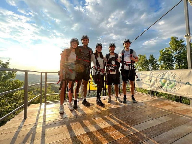 From Tirana: Petrela Zipline Adventure with Transport - Leaving Tirana from Rruga Myslym Shyri 65