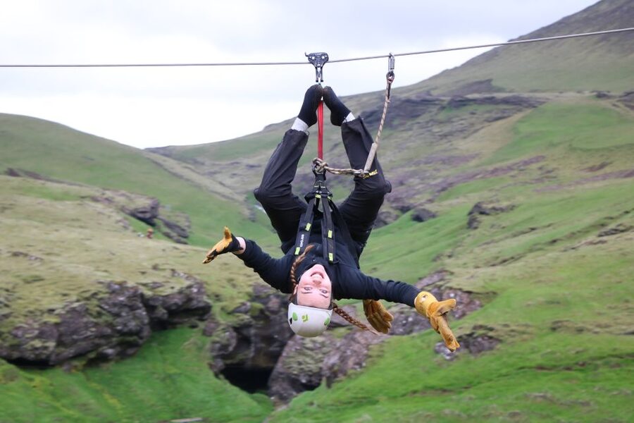 From Vík: Zipline and Hiking Adventure Tour - The five-minute ride to the canyon