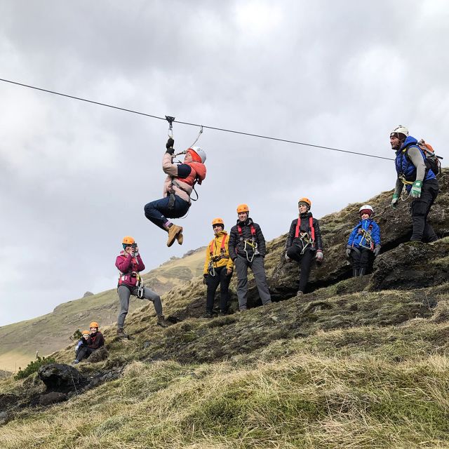 From Vík: Zipline and Hiking Adventure Tour - Three ziplines, or possibly four?
