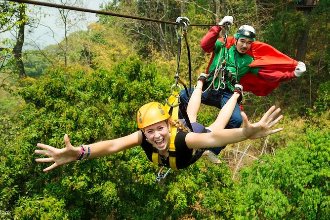 Full Day Chiang Mai Zipline Adventure, Rafting, ATV-ing, and Sticky Waterfall - Cooling off at Sticky Waterfall
