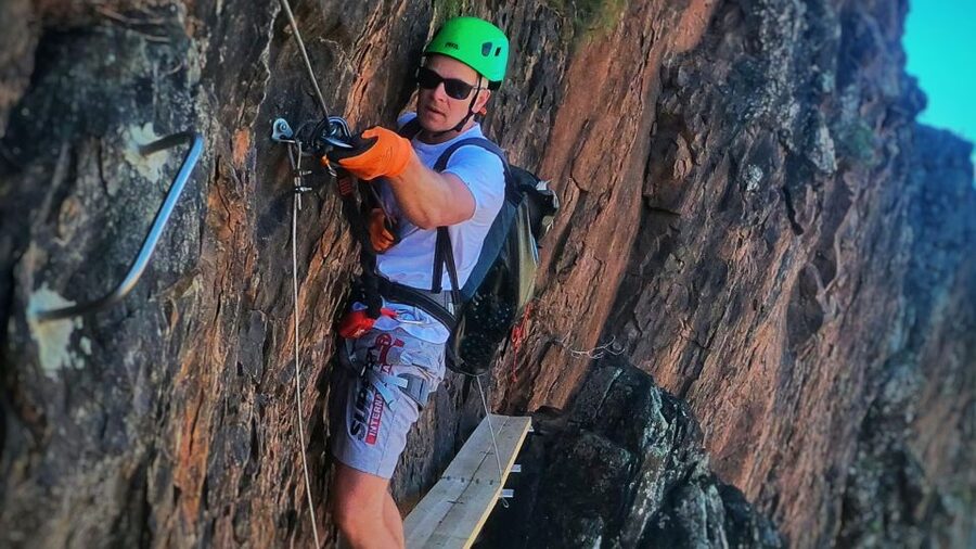 Gran Canaria: Guided Via Ferrata and Zipline Adventure - Reaching the mountain top at 70 meters