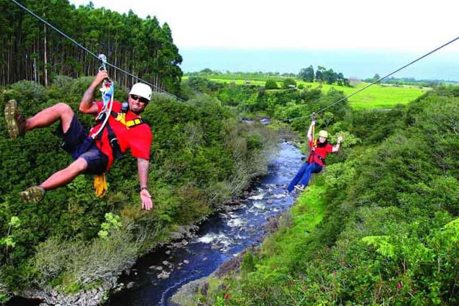 Hakalau: 9-Line Zipline Adventure with Umauma Falls View - Nine ziplines above Umauma’s waterfalls