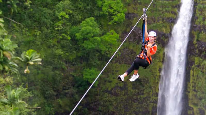 Hawaii: Big Island Hilo Zipline Tour - Seven ziplines that build toward Kolekole Falls