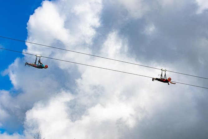 Hawaii Kipu Ranch PowerLine Zipline with Guide - Four lines means quality over quantity