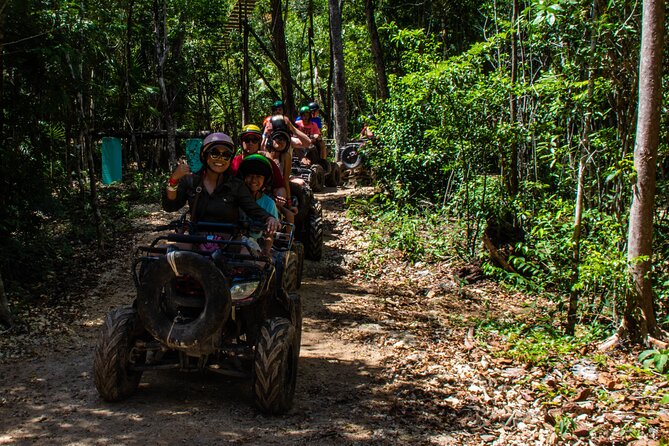 Horseback Ride, ATVs (Shared), Cenote & Ziplines! From Playa Del Carmen - Cooling off in a cenote