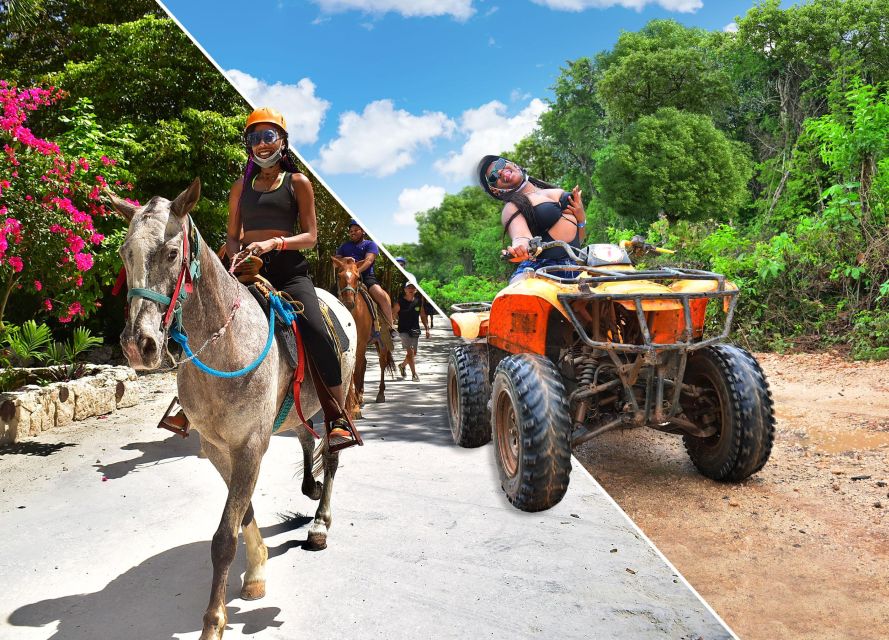 Horseback Riding & ATV Adventure with Ziplines & Cenote - One hour in the van before the first ride