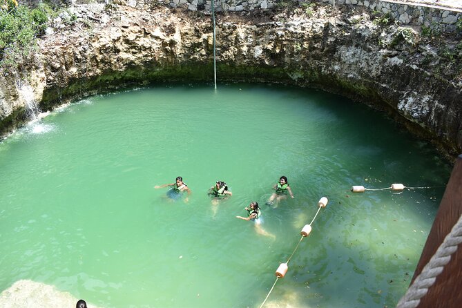 Horseback riding Tour with ATV circuit, ziplines and Cenote - Cooling off in a sacred cenote