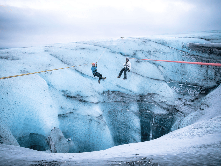 Iceland: Zip Line Tour + Glacier Adventure - The glacier zip line and vertical moulin