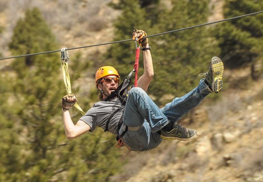Idaho Springs: Clear Creek Ziplining Experience - Climbing the 65-inch towers