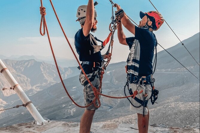 Jebel Jais Sky Tour – World’s Longest Zipline Tour From Dubai - The route from the first platform to the sky bridge