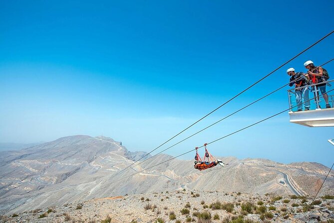 Jebel Jais World’s Longest Zipline From Dubai with Transfer - The glass-bottom platform above the mountain
