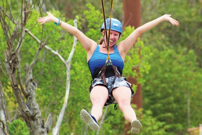 Jungle Adventure! ATV's (shared), Ziplining and Cenote Cancun & Playa Del Carmen - Six zip lines, wooden platforms, and a final spider option