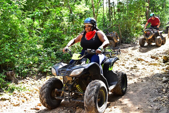 Jungle Adventure! ATV's (shared), Ziplining and Cenote Cancun & Playa Del Carmen - Cooling off in a cenote
