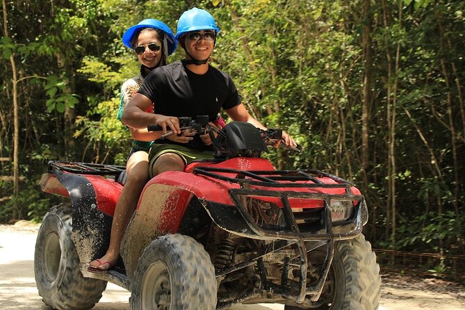 Jungle Adventure! ATV's (shared), Ziplining and Cenote Cancun & Playa Del Carmen - Shared ATVs on rough park roads