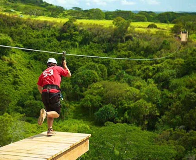 Kauai: Zipline Adventure - The first launch takes nerve
