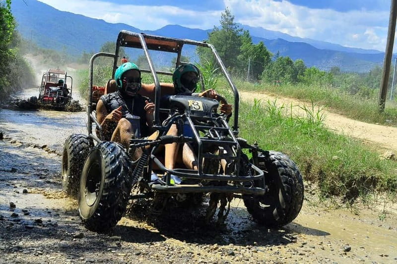 Kemer: Private Rafting, Zipline, Quad or Buggy w/ Lunch - Ziplining after the river