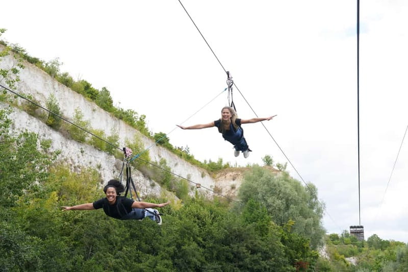 Kent: England’s Longest Zip Wire – 720m Flight over Quarry - Flying Superman Style Over the Quarry
