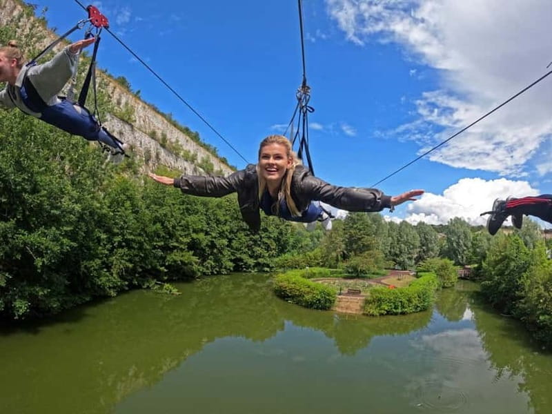Kent: England’s Longest Zip Wire – 720m Flight over Quarry - The Bus Ride to the Dispatch Tower
