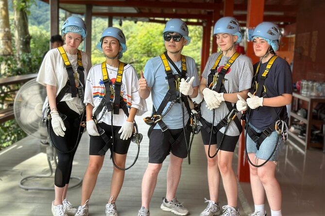 Kingkong Smile Zipline - Longest Highest Zipline in Chiang Mai - Bridges, nets, and spiral staircases
