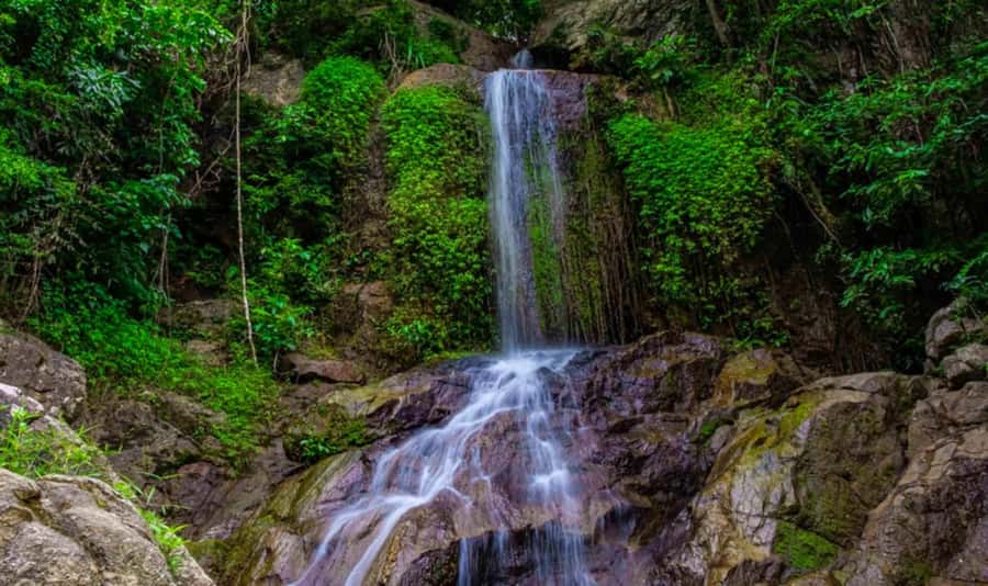 Ko Samui: Tree Bridge Jungle Zipline and Waterfall Adventure - Starting uphill at Tree Bridge Cafe