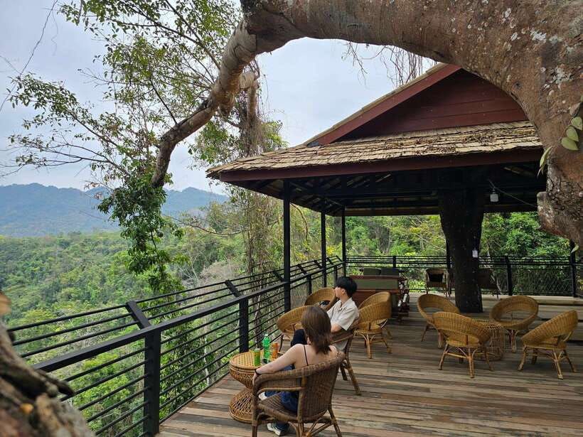 Kuang Si Waterfall, Tree Top Cafe, Ziplining - Arriving at Kuang Si’s turquoise pools